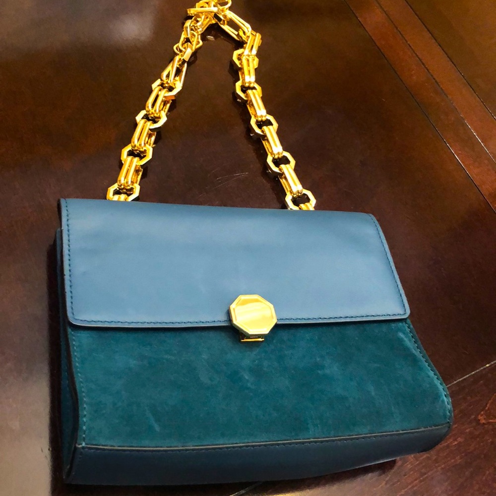Louise et Cie Leather and Suede Shoulder Bag